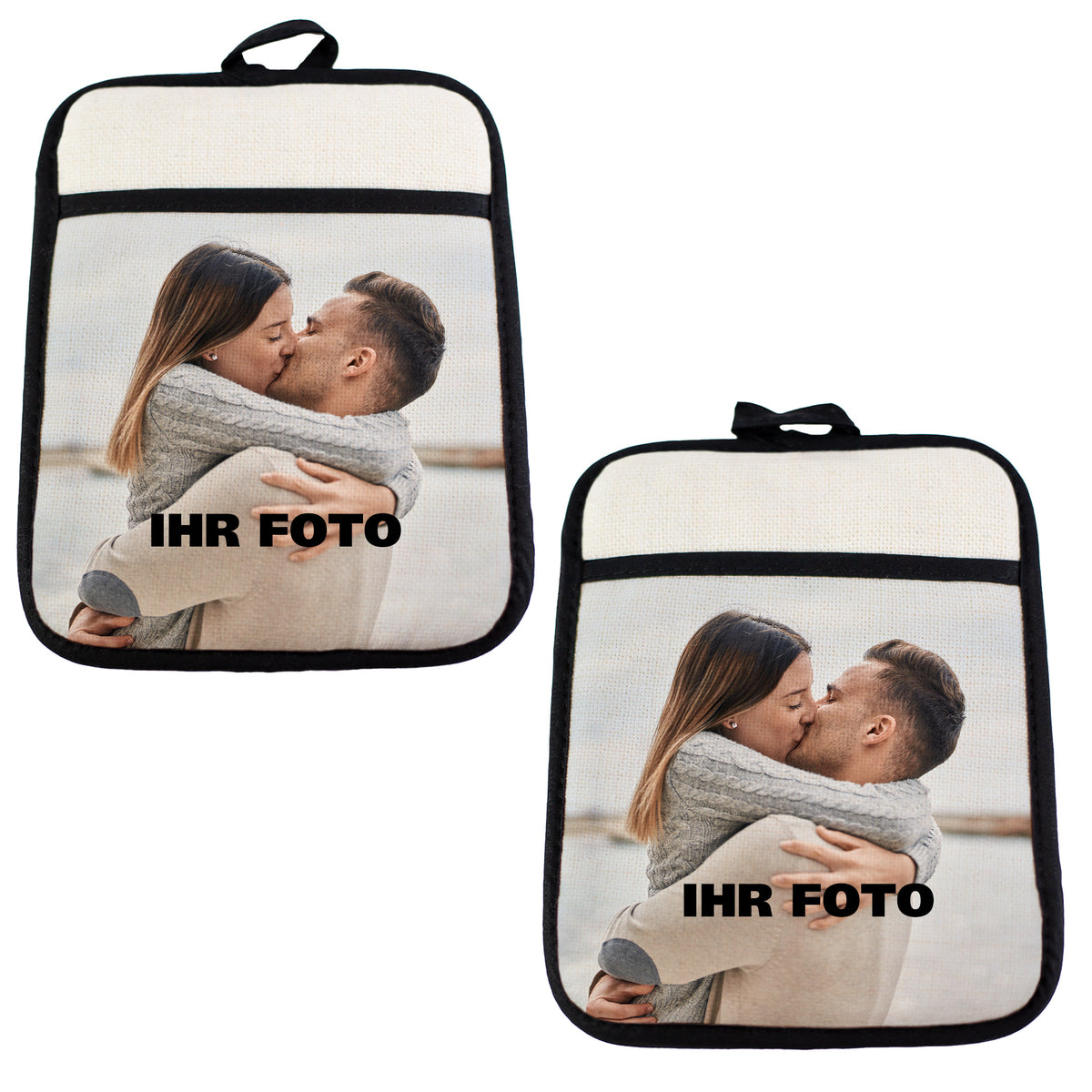 Freigestelltes Bild des 2er-Sets mit sichtbarem Fotodruck auf weißem Hintergrund