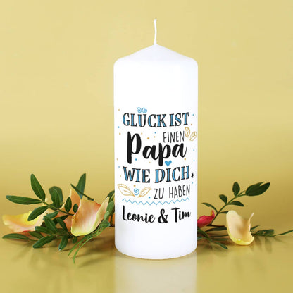 Glück ist, einen Papa wie dich zu haben - Stumpenkerze
