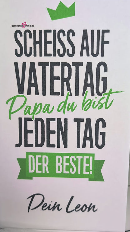 Bier - Geschenkset zum Vatertag in persönlicher Box mit graviertem Glas und Snack