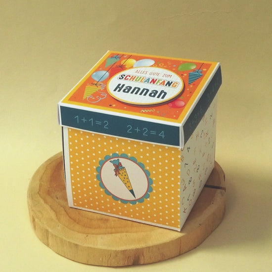 personalisierte Überraschungsbox zum Schulanfang