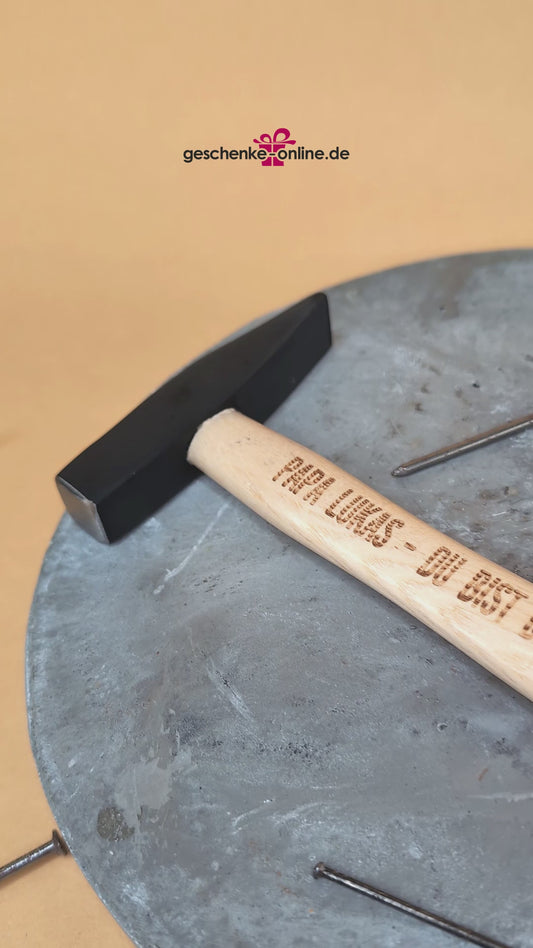 Gravierter Hammer "Du bist der Hammer" für Handwerker zum Geburtstag oder Vatertag