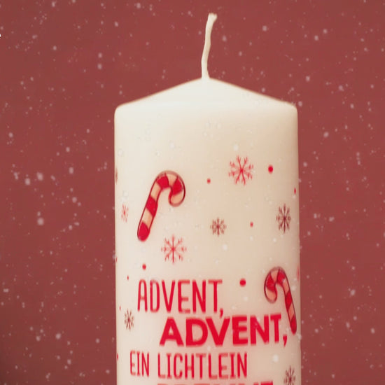 Adventskalenderkerze zum täglichen Abbrennen 