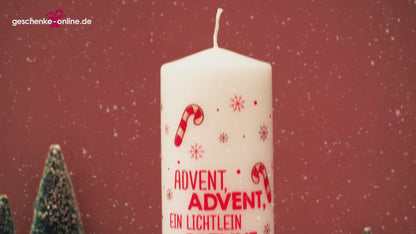 Adventskalenderkerze zum täglichen Abbrennen 
