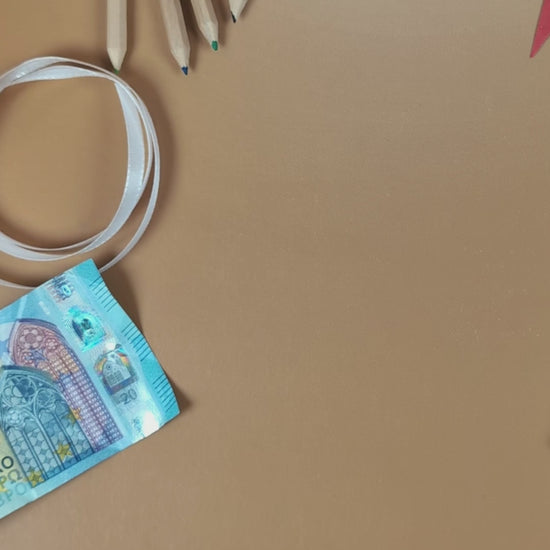 Geldgeschenk Idee Einschulung Geldherz Schleife Vollmilchschokolade mit Foto und Namen
