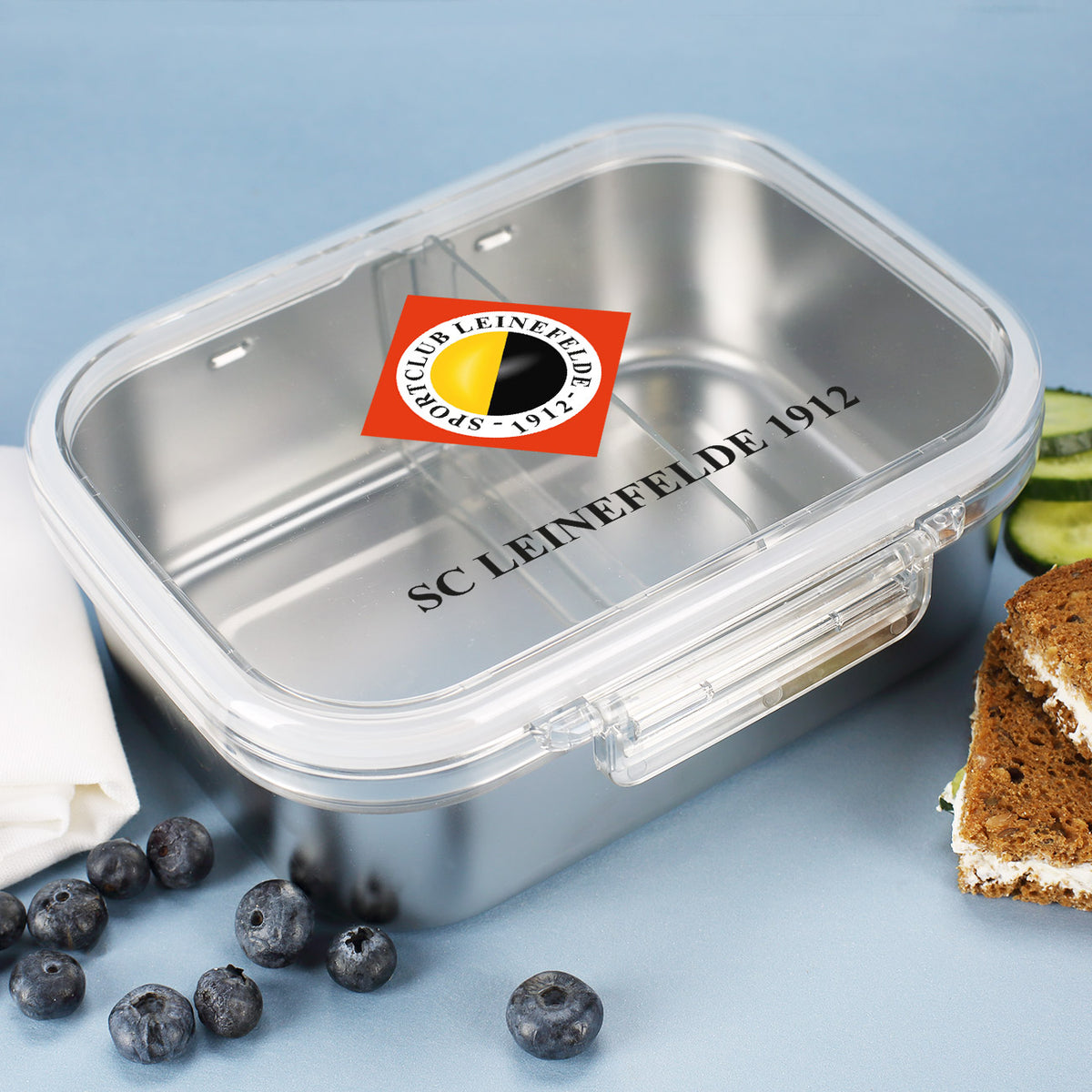 Brotdose mit SC Leinefelde Logo und Wunschzeile