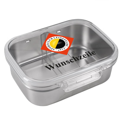 Brotdose mit SC Leinefelde Logo und Wunschzeile