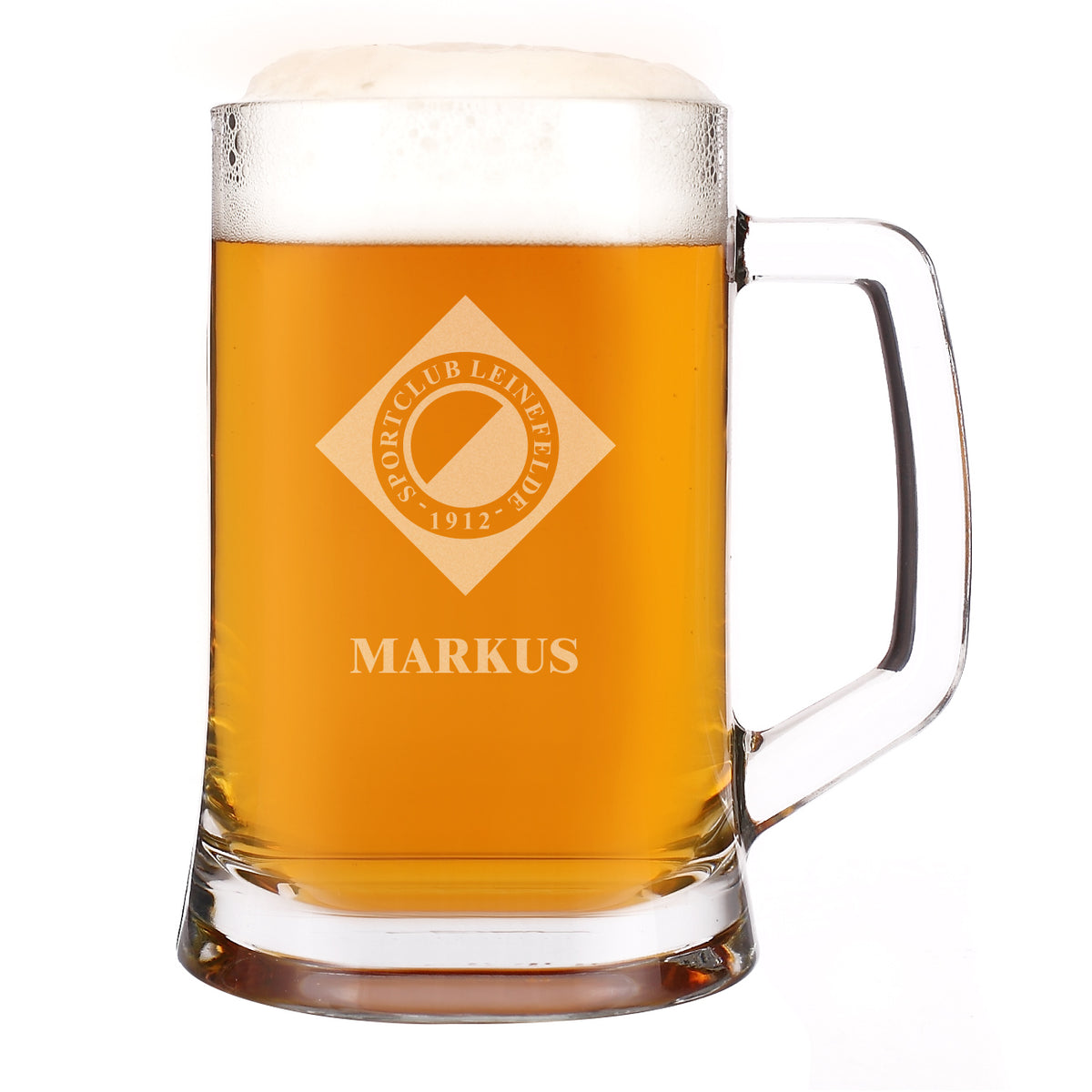 Bierseidel mit Namensgravur "SC Leinefelde"