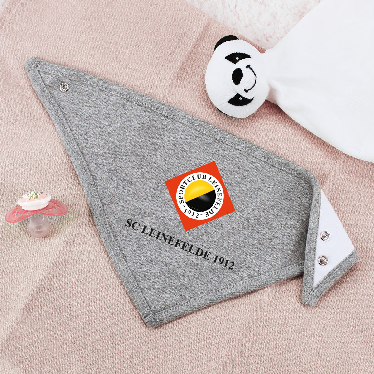 Baby Halstuch mit SC Leinefelde Logo und Wunschzeile