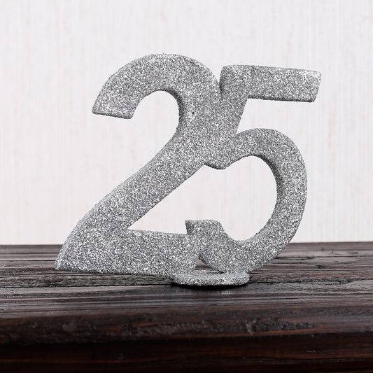 Silberne Dekozahl 25