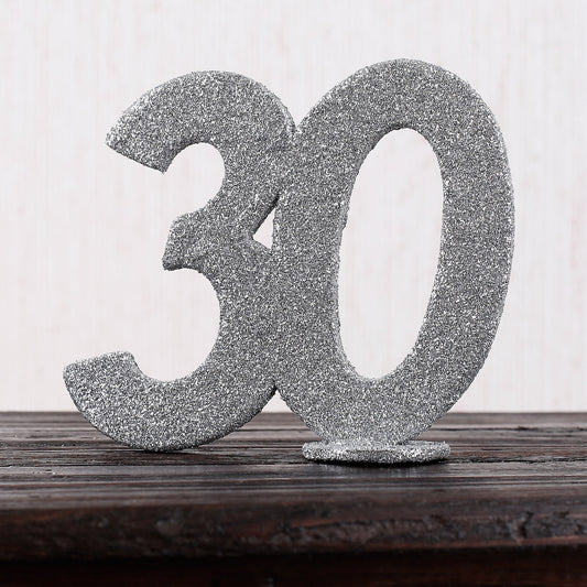 Silberne Dekozahl 30