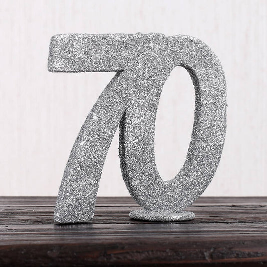 Silberne Dekozahl 70