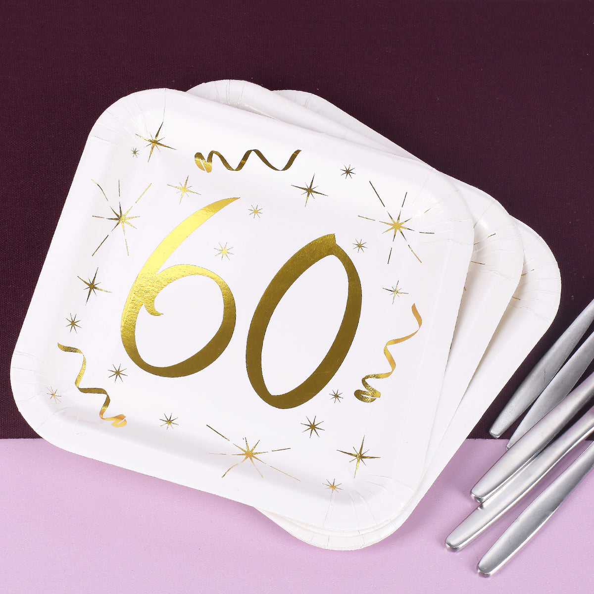 Pappteller zum 60. Geburtstag