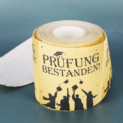 Toilettenpapier als Glückwunsch zur bestandenen Prüfung