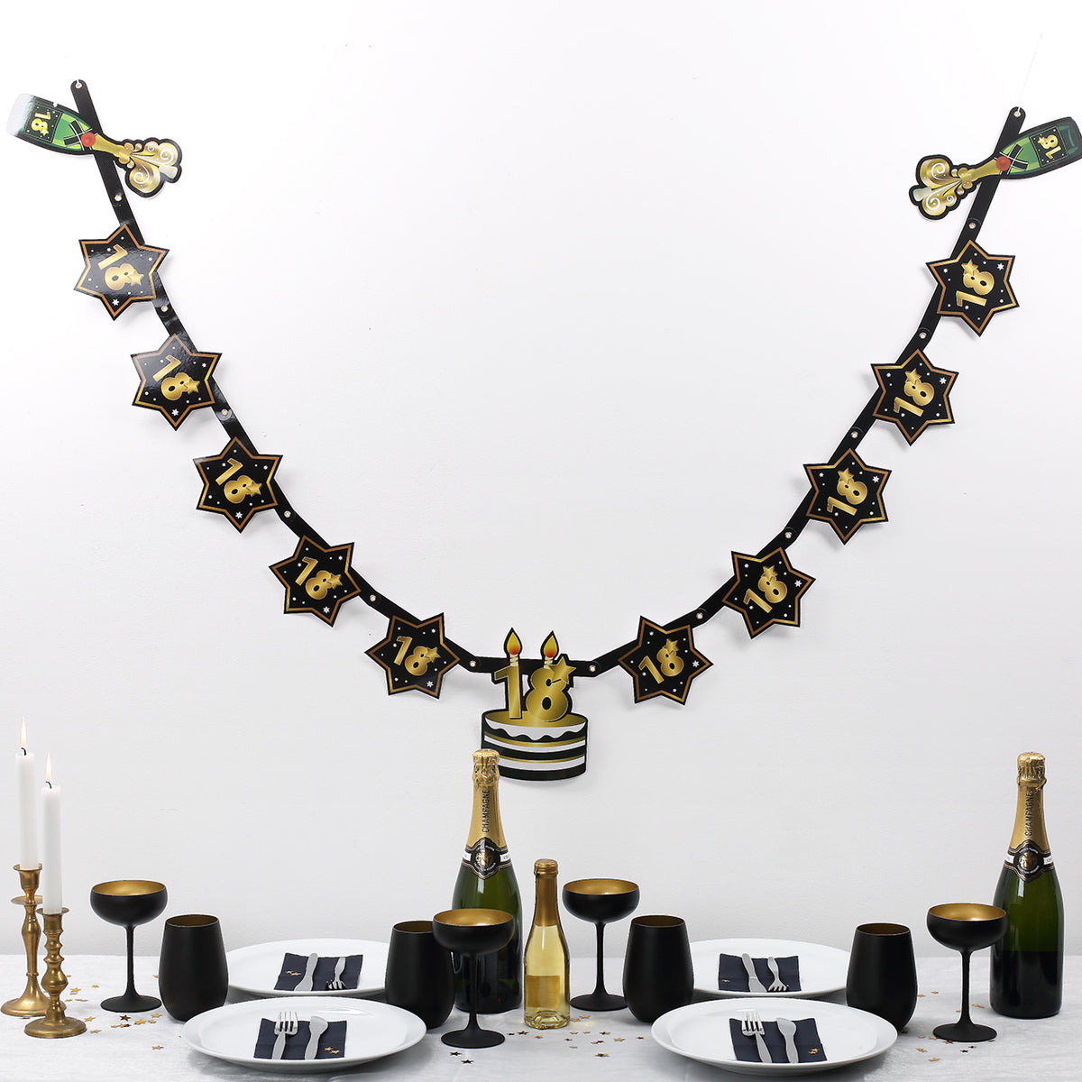 Geburtstagsgirlande zum18. Geburtstag - Star