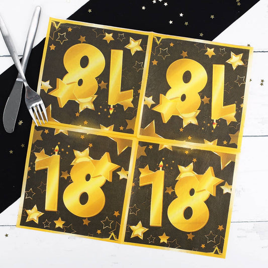 Servietten Star - 18. Geburtstag