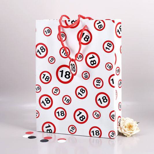 Geschenktasche mit Verkehrszeichen 18 